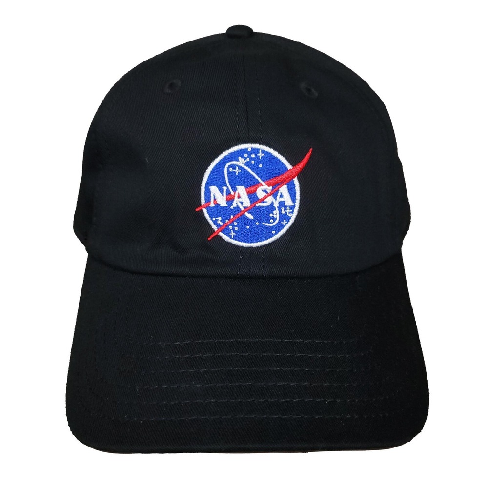 NASA‎ Dad Hat Cap Embroidered Logo Space Camp Black Cotton NWT